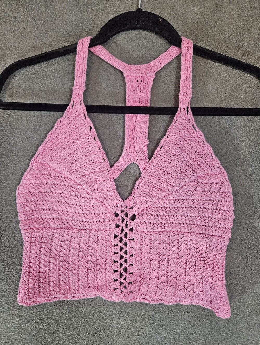 American Eagle Summer Turned Pretty Crop Tank Top Shirt Womens XS Crochet Knit